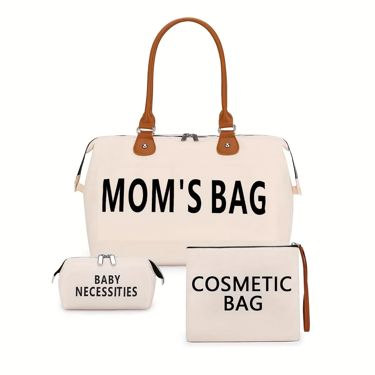 3 Borse Da Viaggio Multifunzionali Di Grande Capacità, Borsa Per Pannolini Impermeabile, Borsa Per Mamma Portatile