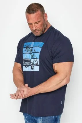BadRhino Big & Tall - T-shirt con Stampa con auto