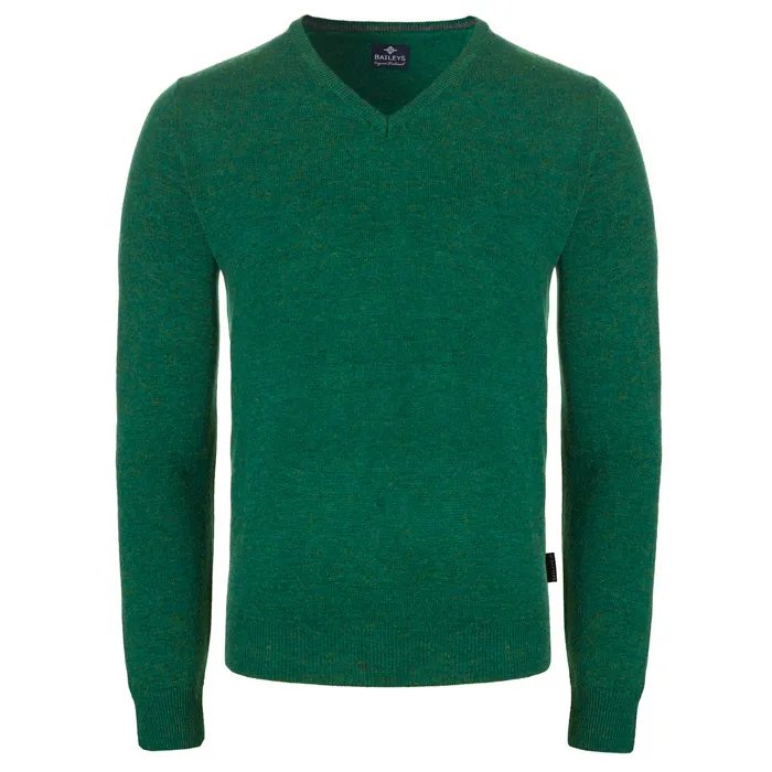 Baileys 100% Lambwol V-Neck Signe Pine Green