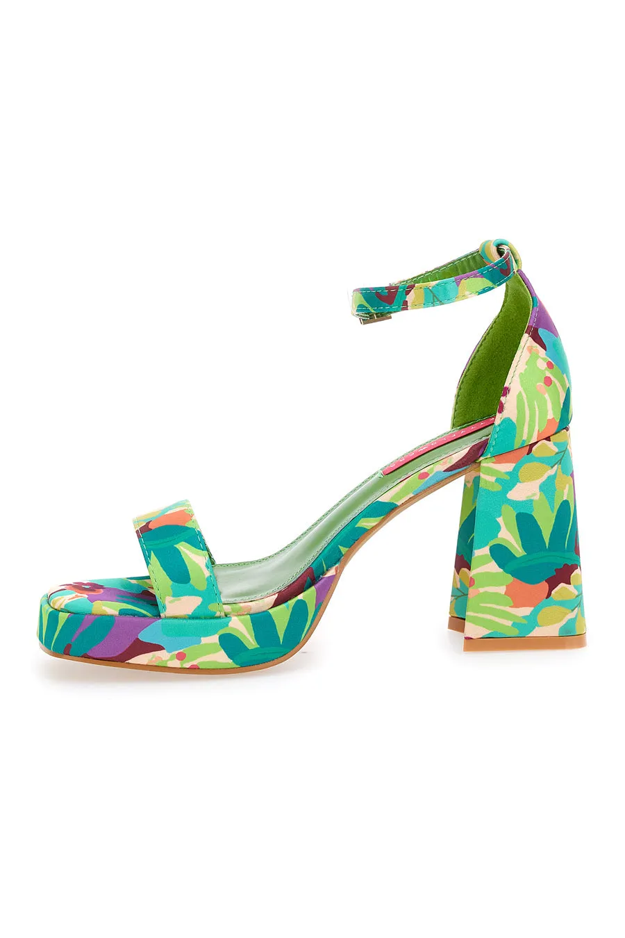  BETTYFLOWERS Sandali Verdi Con Fantasia Floreale Tacco 9,5 cm BettyFlowers 201