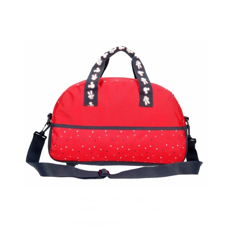 BORSA DA VIAGGIO HAPPY MICKEY DISNEY ORIGINAL 40X23X18CM BORSONE TOPOLIN0 UTILE IN PALESTRA E PISCINA 70%MICROF.30%PVC