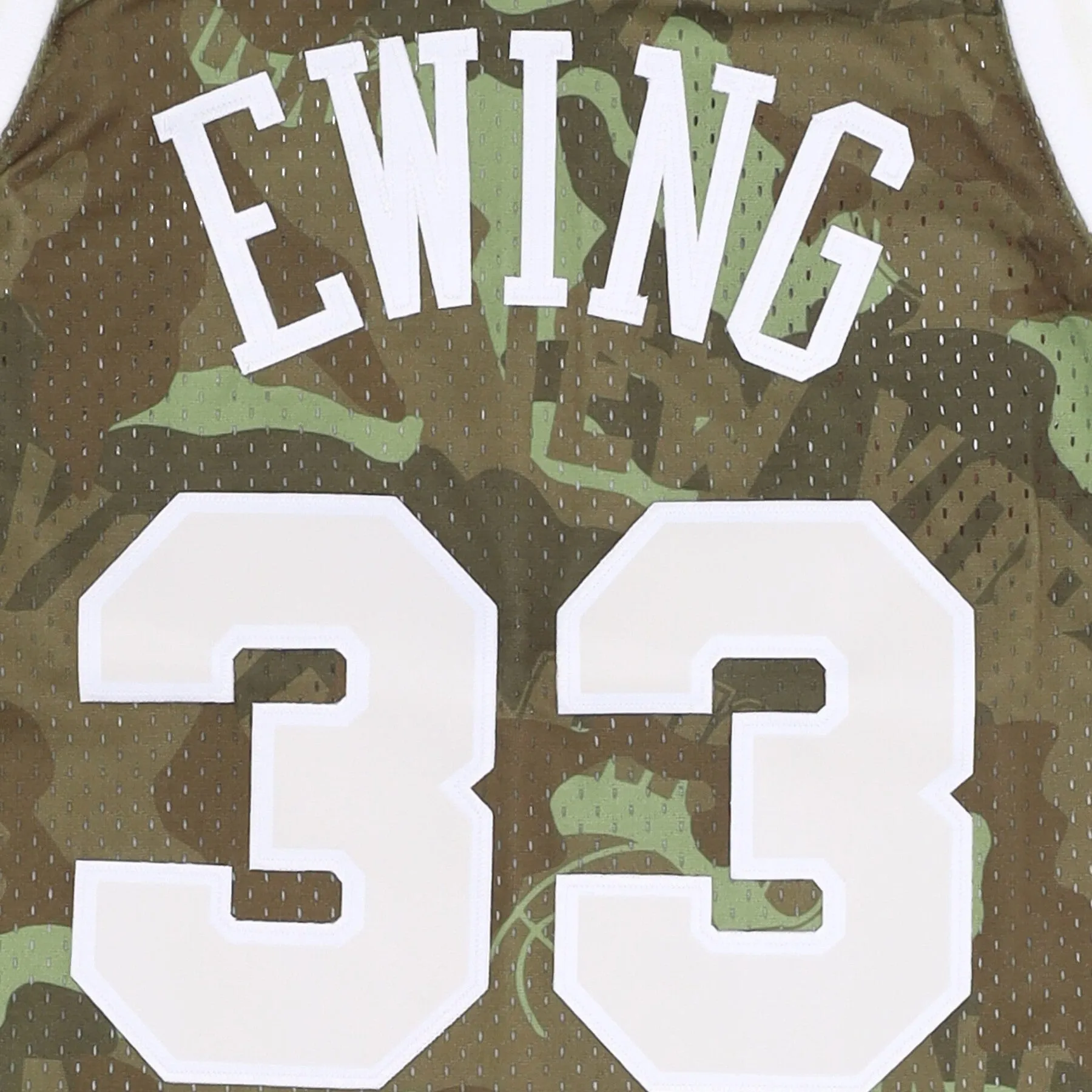 Canotta Basket Uomo Nba Ghost Green Camo Swingman Jersey Hardwood Classics No 33 Patrick Ewing 1991-92 Neykni Camo/green