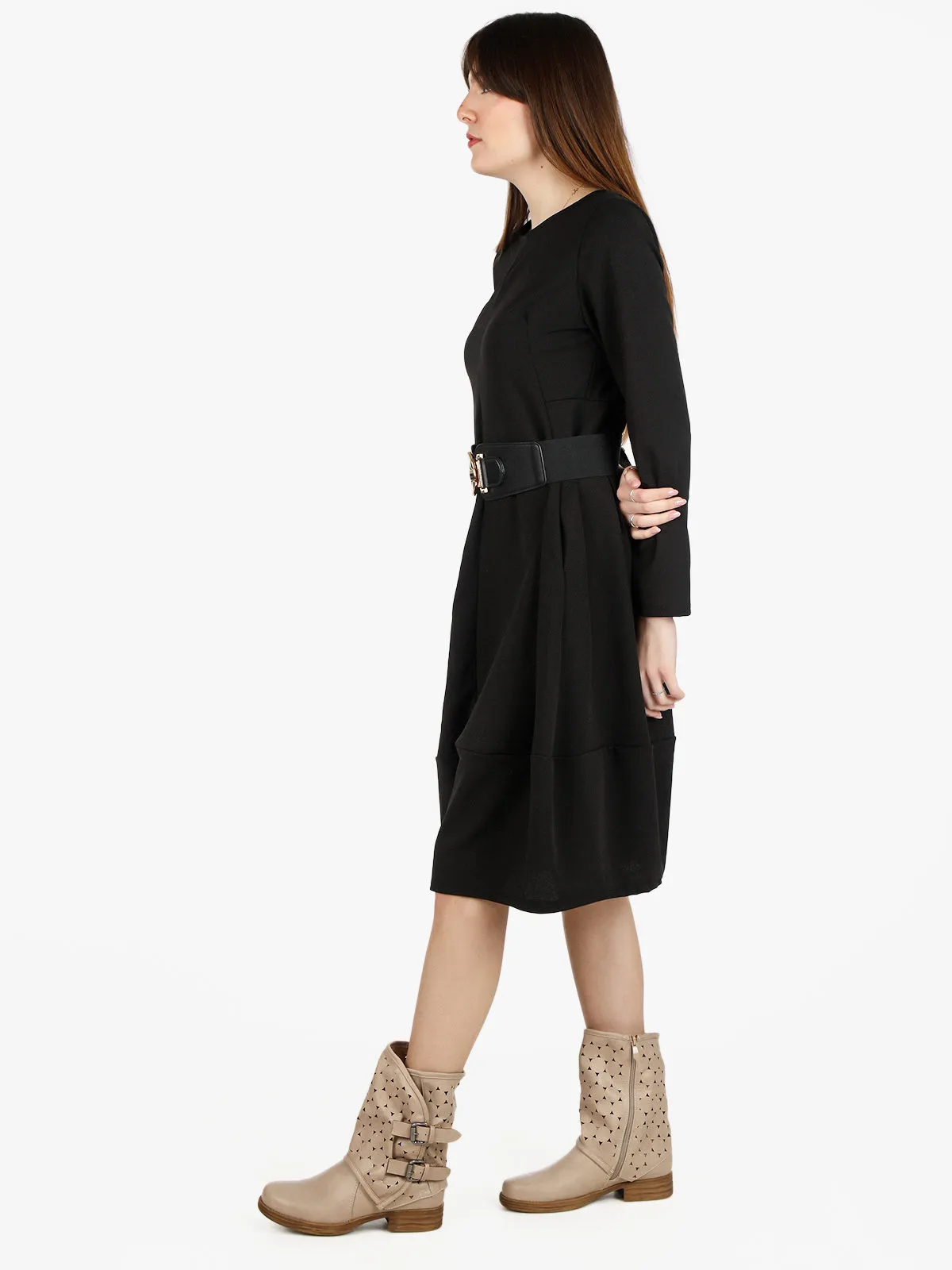 Daystar Robe femme à manches longues et coupe ovoïde