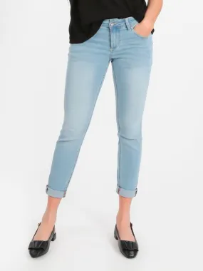 Griffai Jean skinny délavé clair pour femme