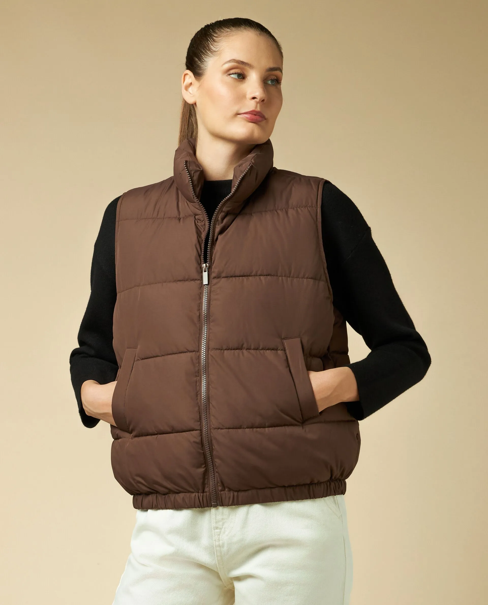 HOLISTIC  Giubbino smanicato imbottito donna