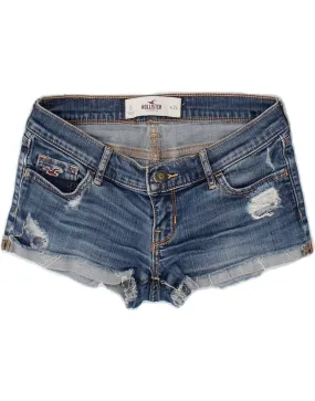 HOLLISTER Womens Distressed Denim Shorts US 0 XS W24 Blue Cotton