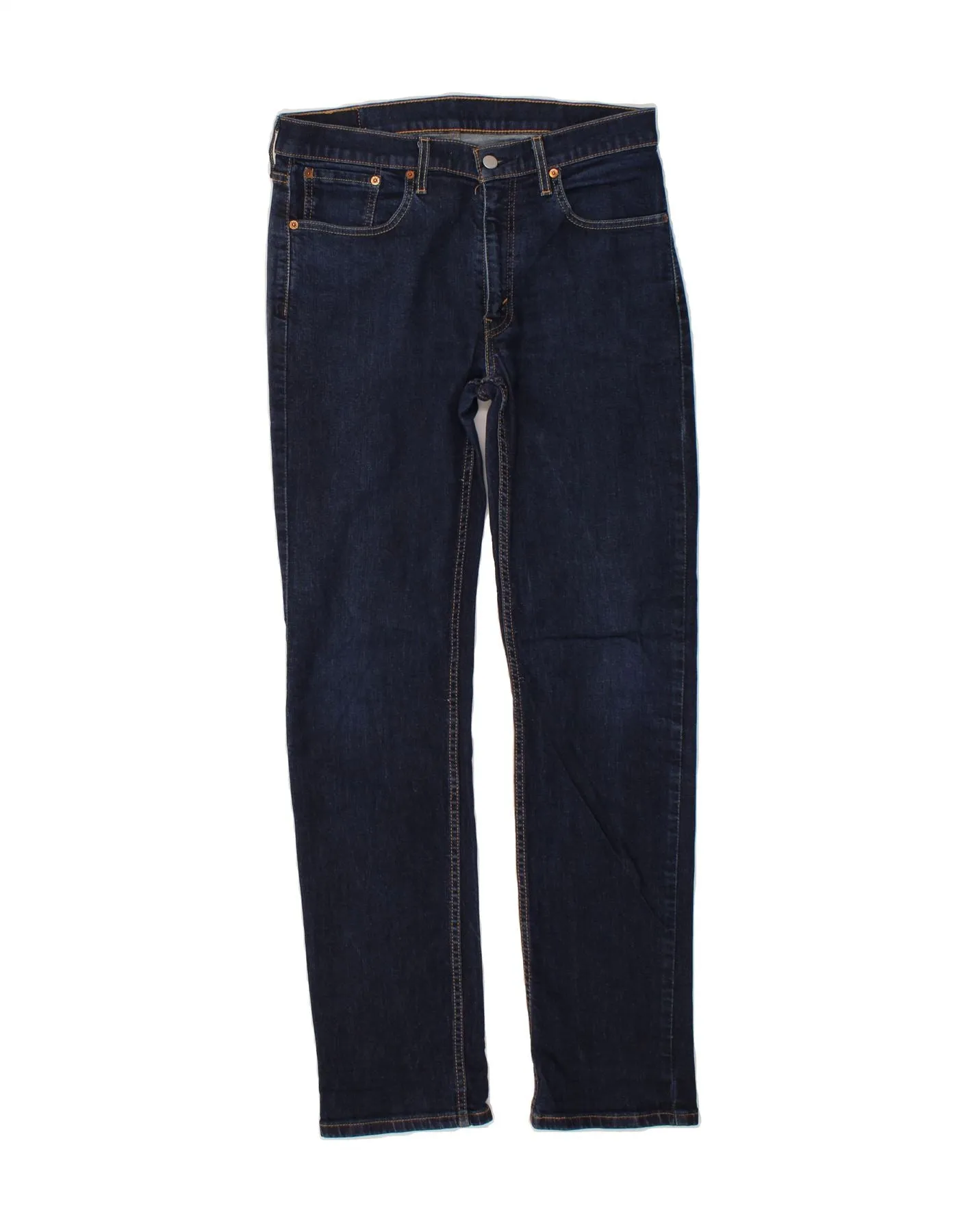 LEVI'S Mens 514 Straight Jeans W33 L34 Blue Cotton