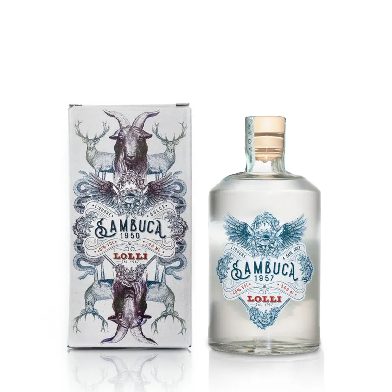 Lolli 1 bottiglia - Sambuca 500 ml con Scatola regalo