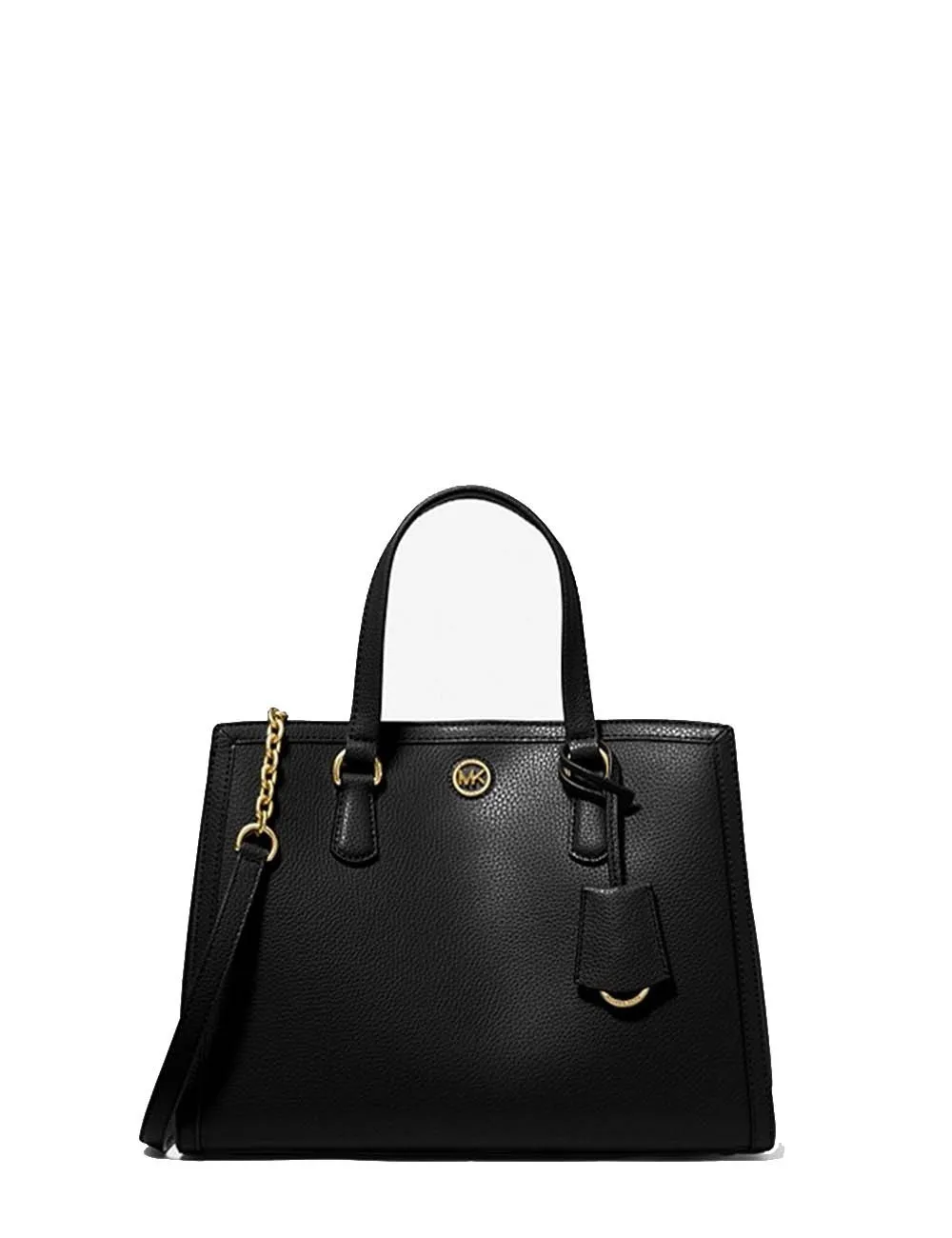 Michael Kors     Borsa a mano Chantal media in pelle martellata Nero