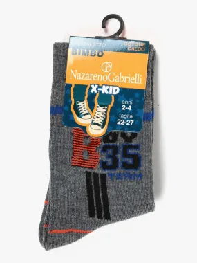 Nazareno Gabrielli Lange Socken mit Aufdruck