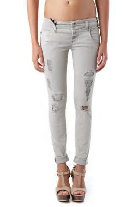 Sexy Woman jeans usurati grigio   