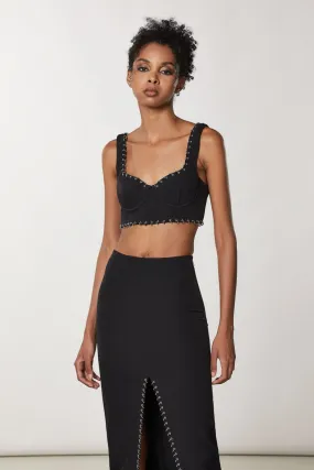 Skinny Top mit herzförmigem Ausschnitt