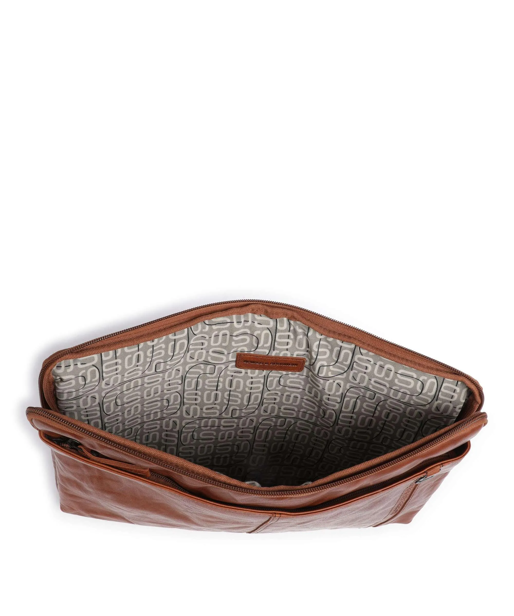  Spikes & Sparrow Bronco Borsa porta pc 15″ pelle a grana fine marrone  