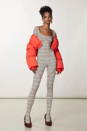 Spodnie skinny z nadrukiem Monogram