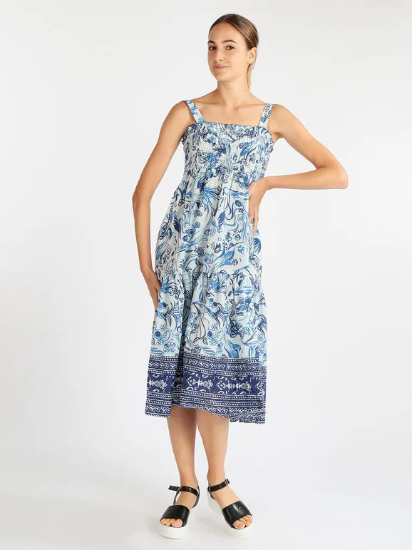 Sweet Miss Damenkleid aus Baumwolle mit Aufdruck