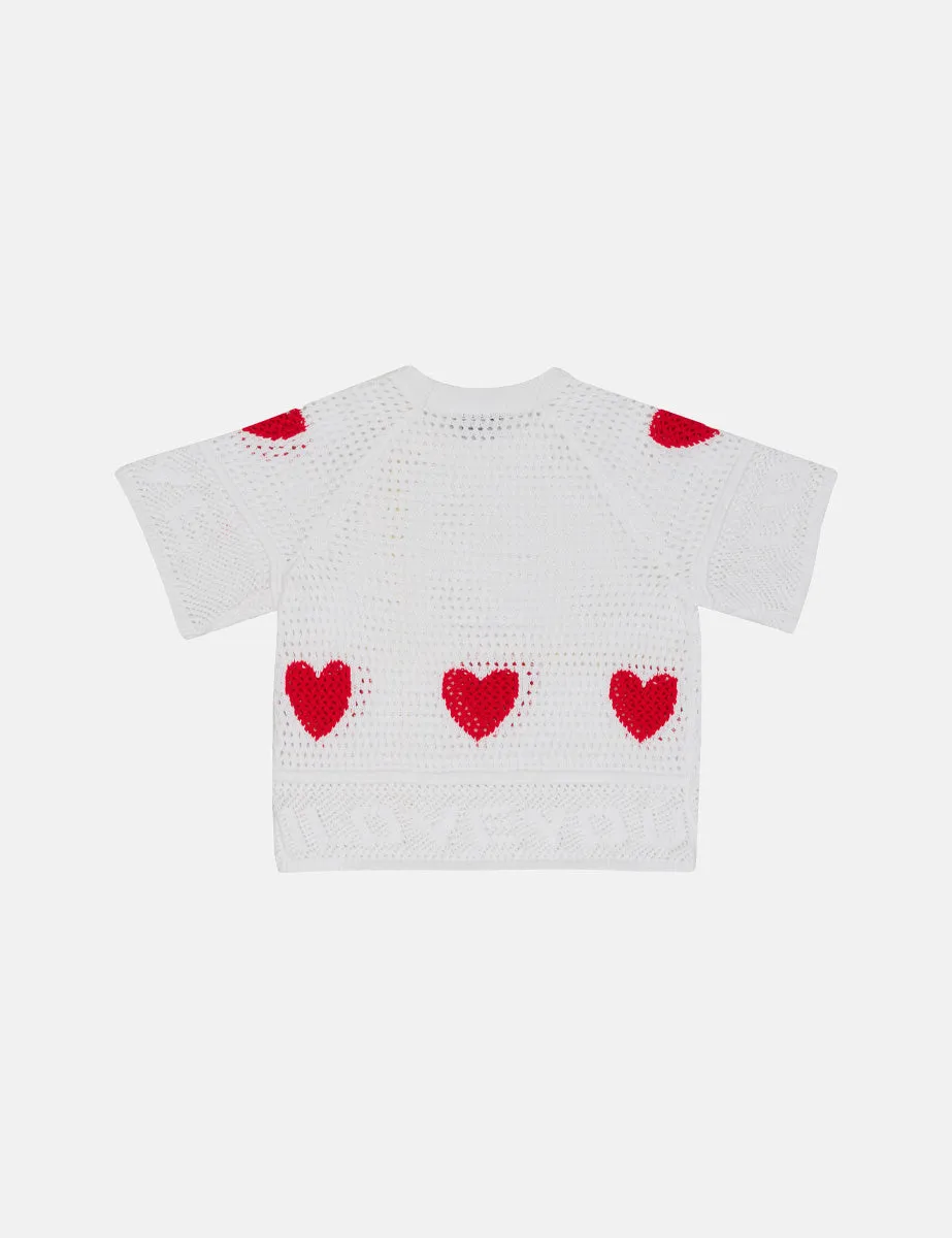 t-shirt cuori avorio