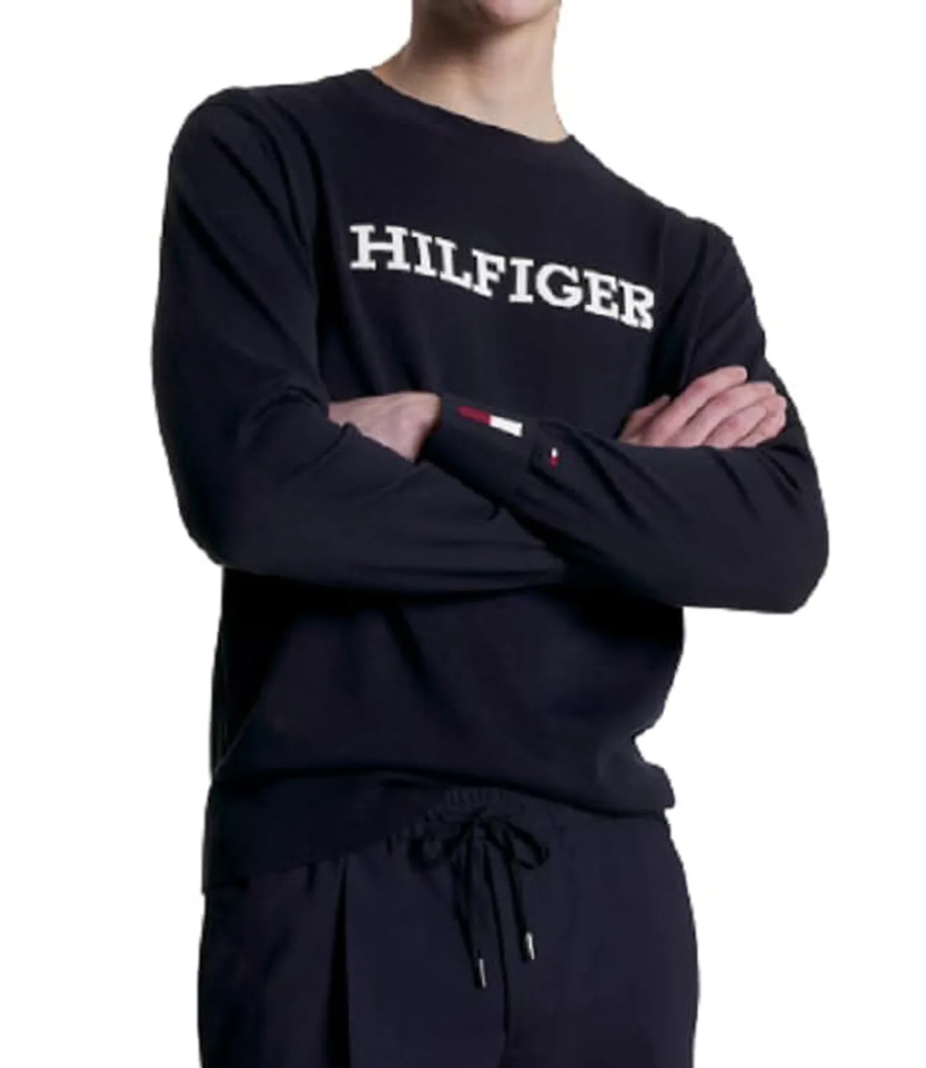 Tommy Hilfiger Maglione Girocollo Uomo Mod. MW0MW31584 DW5 Blu